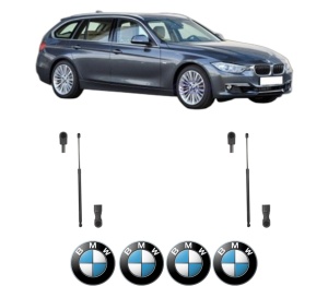 Set 2 amortizoare portbagaj haion BMW Seria 3 Touring (F31) din 2012-2019, 2 bucati, KROSNO, 4 stickere auto BMW Seria v2353