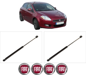 Set 2 amortizoare portbagaj haion FIAT BRAVO II (198_) din 2007-2014, 2 bucati, KROSNO, 4 stickere auto FIAT v5233