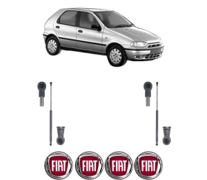 Set 2 amortizoare portbagaj haion FIAT PALIO (178_, 171_, 371_) din 1996-2003, 2 bucati, KROSNO, 4 stickere auto FIAT v6553