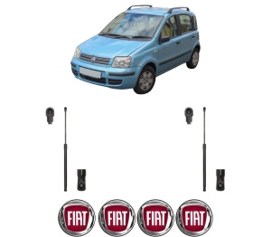 Set 2 amortizoare portbagaj haion FIAT PANDA Hatchback Van (169_) din 2004-2009, 2 bucati, MAGNUM TECHNOLOGY, 4 stickere auto FIAT v3138