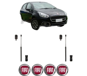 Set 2 amortizoare portbagaj haion FIAT PUNTO EVO (199_) din 2010-2010, 2 bucati, MAGNUM TECHNOLOGY, 4 stickere auto FIAT v2898