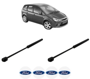 Set 2 amortizoare portbagaj haion FORD C-MAX (DM2) din 2007-2010, 2 bucati, KROSNO, 4 stickere auto FORD v6673