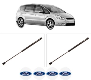 Set 2 amortizoare portbagaj haion FORD S-MAX (WA6) din 2006-2014, 2 bucati, KROSNO, 4 stickere auto FORD v6493