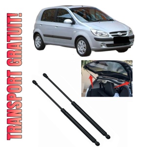 Set 2 amortizoare portbagaj haion HYUNDAI GETZ (TB) din 2002-2010, 2 bucati, KROSNO, 4 stickere auto HYUNDAI