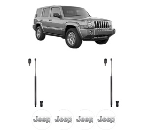 Set 2 amortizoare portbagaj haion JEEP COMMANDER (XK, XH) din 2005-2010, 2 bucati, KROSNO, 4 stickere auto JEEP v2238