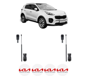 Set 2 amortizoare portbagaj haion KIA SPORTAGE IV (QL, QLE) din 2015-2022, 2 bucati, MAGNUM TECHNOLOGY, 4 stickere auto KIA v2713