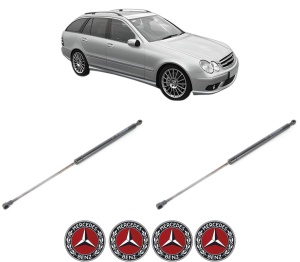 Set 2 amortizoare portbagaj haion MERCEDES-BENZ C-CLASS T-Model (S203) din 2001-2007, 2 bucati, KROSNO, 4 stickere auto MERCEDES-BENZ v2593