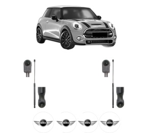 Set 2 amortizoare portbagaj haion MINI (F56) din 2013-2020, 2 bucati, KROSNO, 4 stickere auto MINI v373