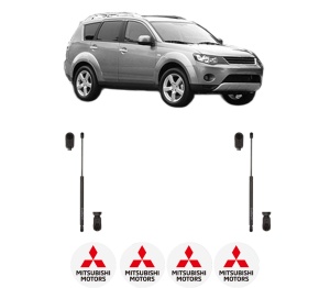 Set 2 amortizoare portbagaj haion MITSUBISHI OUTLANDER II (CW_W) din 2006-2012, 2 bucati, KROSNO, 4 stickere auto MITSUBISHI v3793