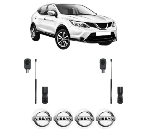 Set 2 amortizoare portbagaj haion NISSAN QASHQAI II (J11, J11_) din 2013-2020, 2 bucati, MAGNUM TECHNOLOGY, 4 stickere auto NISSAN
