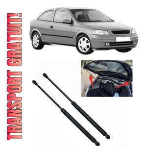 Set 2 amortizoare portbagaj haion OPEL ASTRA G Hatchback (T98) din 1998-2009, 2 bucati, MAGNUM TECHNOLOGY, 4 stickere auto OPEL