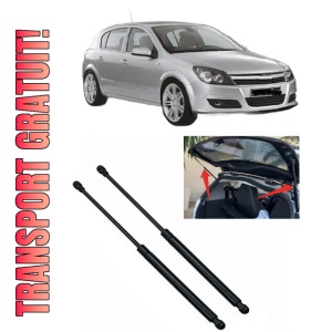 Set 2 amortizoare portbagaj haion OPEL ASTRA H (A04) din 2004-2014, 2 bucati, MAGNUM TECHNOLOGY, 4 stickere auto OPEL