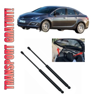 Set 2 amortizoare portbagaj haion OPEL ASTRA J Saloon din 2012-2015, 2 bucati, KROSNO, 4 stickere auto OPEL