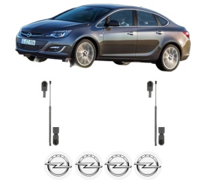 Set 2 amortizoare portbagaj haion OPEL ASTRA J Saloon din 2012-2015, 2 bucati, KROSNO, 4 stickere auto OPEL v1453