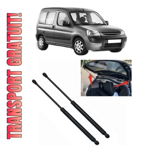 Set 2 amortizoare portbagaj haion PEUGEOT PARTNER TEPEE din 2008-2018, 2 bucati, MAGNUM TECHNOLOGY, 4 stickere auto PEUGEOT
