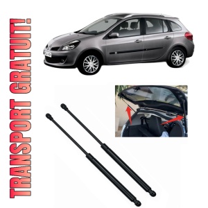 Set 2 amortizoare portbagaj haion RENAULT CLIO III Grandtour (KR0/1_) din 2007-2014, 2 bucati, KROSNO, 4 stickere auto RENAULT
