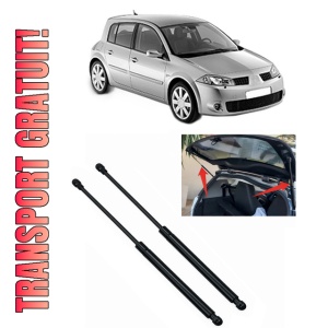 Set 2 amortizoare portbagaj haion RENAULT MEGANE II (BM0/1_, CM0/1_) din 2002-2009, 2 bucati, MAGNUM TECHNOLOGY, 4 stickere auto RENAULT