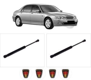 Set 2 amortizoare portbagaj haion ROVER 75 (RJ) din 1999-2005, 2 bucati, KROSNO, 4 stickere auto ROVER v4393