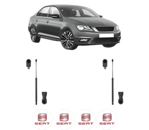 Set 2 amortizoare portbagaj haion SEAT TOLEDO IV (KG3) din 2012-2019, 2 bucati, KROSNO, 4 stickere auto SEAT v678