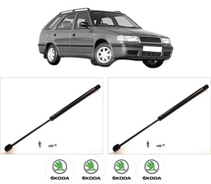 Set 2 amortizoare portbagaj haion SKODA FELICIA II Estate (6U5) din 1996-2001, 2 bucati, KROSNO, 4 stickere auto SKODA v3078