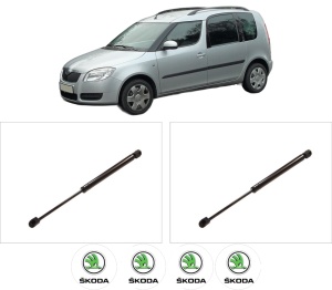 Set 2 amortizoare portbagaj haion SKODA ROOMSTER Praktik (5J) din 2007-2015, 2 bucati, KROSNO, 4 stickere auto SKODA v2958