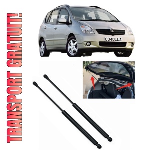 Set 2 amortizoare portbagaj haion TOYOTA COROLLA Verso (_E12_) din 2001-2004, 2 bucati, MAGNUM TECHNOLOGY, 4 stickere auto TOYOTA