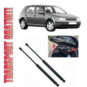 Set 2 amortizoare portbagaj haion Volkswagen GOLF IV (1J1) din 1997-2004, 2 bucati, MAGNUM TECHNOLOGY, 4 stickere auto Volkswagen