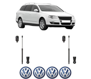 Set 2 amortizoare portbagaj haion Volkswagen PASSAT B6 Variant (3C5) din 2005-2011, 2 bucati, MAGNUM TECHNOLOGY, 4 stickere auto Volkswagen v5893
