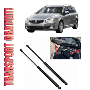 Set 2 amortizoare portbagaj haion VOLVO V70 III Estate Van (135) din 2013-2015, 2 bucati, MAGNUM TECHNOLOGY, 4 stickere auto VOLVO
