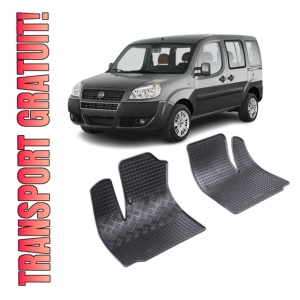 Set 2 covorase Fiat Doblo 2M 2001-2010, din cauciuc 100%, compatibile cu autoturismul FIAT Doblo