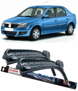 Set 2 stergatoare parbriz Bosch Aerotwin 600/475mm compatibile cu Dacia LOGAN (LS_) (2004-2012) Bosch accesorii pentru autoturismul tau - masina v213705