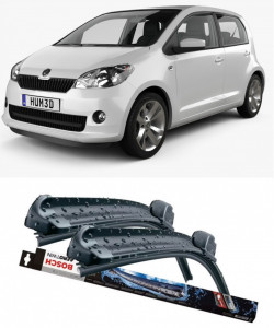 Set 2 stergatoare parbriz Bosch Aerotwin 600/475mm compatibile cu Skoda E-CITIGO (NE1) (2019-2021) Bosch accesorii pentru autoturismul tau - masina v215480