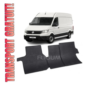 Set 3 covorase Volkswagen Crafter 3M 2017-prezent, din cauciuc 100%, compatibile cu autoturismul Volkswagen Crafter