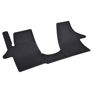 Set 3 covorase Volkswagen T5 Transporter/Caravelle/Multivan 3 Locuri 2003-2015, din cauciuc 100%, compatibile cu autoturismul Volkswagen T5 v5082
