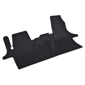 Set 3 covorase Volkswagen T6. 1 Transporter/Caravelle/Multivan 2/3M 2019-prezent, din cauciuc 100%, compatibile cu autoturismul Volkswagen T6 v5628