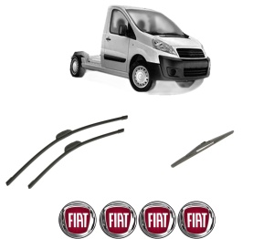 Set 3 stergatoare FIAT SCUDO Platform/Chassis (270_, 272_) din 2007-2016, pentru parbriz si luneta fata si spate auto, Bosch Twin-Aerotwin Retrofit, din cauciuc siliconat rezistent, 4 Stickere Auto FIAT - Img 2