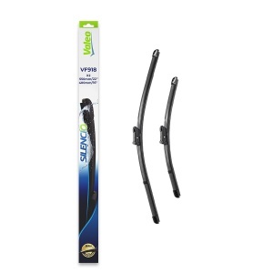 Set 3 stergatoare FORD KA+ III (UK, FK) din 2016, pentru parbriz si luneta fata si spate auto, Valeo Silencio, din cauciuc siliconat rezistent, 4 Stickere Auto FORD v12969