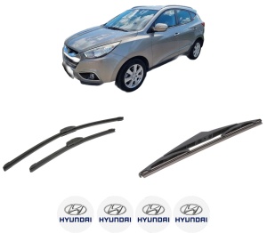 Set 3 stergatoare HYUNDAI ix35 Van din 2009-2015, pentru parbriz si luneta fata si spate auto, Bosch Twin-Aerotwin Retrofit, din cauciuc siliconat rezistent, 4 Stickere Auto HYUNDAI - Img 2
