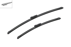 Set 3 stergatoare MERCEDES-BENZ A-CLASS (W176) din 2012 - 2018, pentru parbriz si luneta fata si spate auto, Bosch Aerotwin, din cauciuc siliconat rezistent, 4 Stickere Auto MERCEDES-BENZ v3750