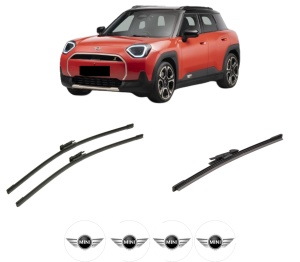 Set 3 stergatoare MINI MINI ACEMAN (J05) din 2024-2025, pentru parbriz si luneta fata si spate auto, Bosch Aerotwin-Aerotwin, din cauciuc siliconat rezistent, 4 Stickere Auto MINI - Img 2
