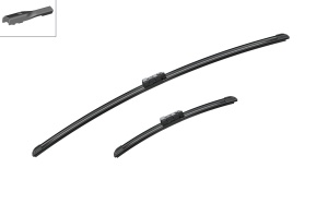 Set 3 stergatoare MITSUBISHI ASX (VSX_, VSE_) din 2023, pentru parbriz si luneta fata si spate auto, Bosch Twin, din cauciuc siliconat rezistent, 4 Stickere Auto MITSUBISHI v4098