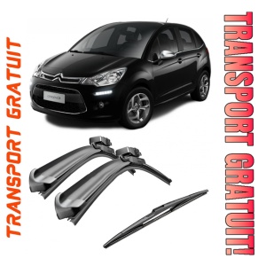 Set 3 stergatoare parbriz si luneta AR604S (600mm x 450mm) pentru Citroen C3 (A8) (01.02-08.05) Bosch