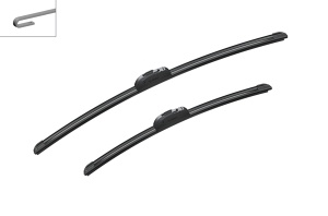 Set 3 stergatoare SSANGYONG KORANDO (C300) din 2021, pentru parbriz si luneta fata si spate auto, Bosch Twin, din cauciuc siliconat rezistent, 4 Stickere Auto SSANGYONG v4043
