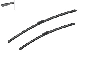 Set 3 stergatoare Volkswagen TIGUAN ALLSPACE (BW2, BJ2) din 2017 - 2021, pentru parbriz si luneta fata si spate auto, Bosch Aerotwin, din cauciuc siliconat rezistent, 4 Stickere Auto VW v3342