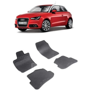 Set 4 covorase Audi A1 2010-2018, din cauciuc 100%, compatibile cu autoturismul AUDI A1 v84