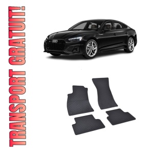 Set 4 covorase Audi A5 Mhev 2025-prezent, din cauciuc 100%, compatibile cu autoturismul AUDI A5