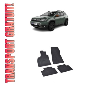 Set 4 covorase Dacia Duster Mhev 2024-prezent, din cauciuc 100%, compatibile cu autoturismul DACIA Duster
