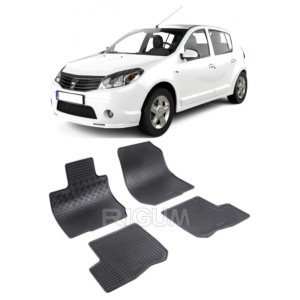 Set 4 covorase Dacia Logan Mcv 5M 2007-2013, din cauciuc 100%, compatibile cu autoturismul DACIA Logan v1500