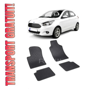 Set 4 covorase Fiat 500 2015-prezent, din cauciuc 100%, compatibile cu autoturismul FIAT 500