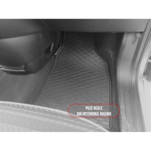Set 4 covorase Fiat 500E 2021-prezent, din cauciuc 100%, compatibile cu autoturismul FIAT 500e v957